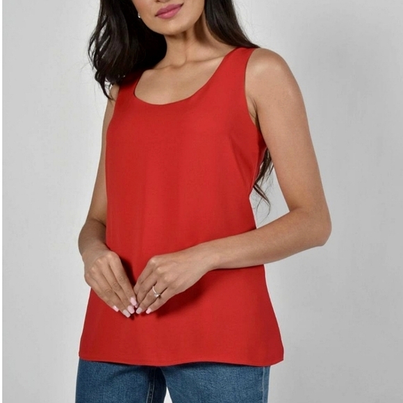 Ruby Rd. TANK TOP, Sz L, RED, NYLON/SPANDEX, STRETCH - Picture 1 of 9